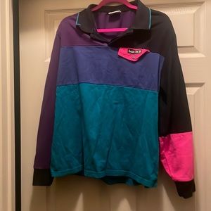 Teddy Fresh color block long sleeve shirt sz XL
